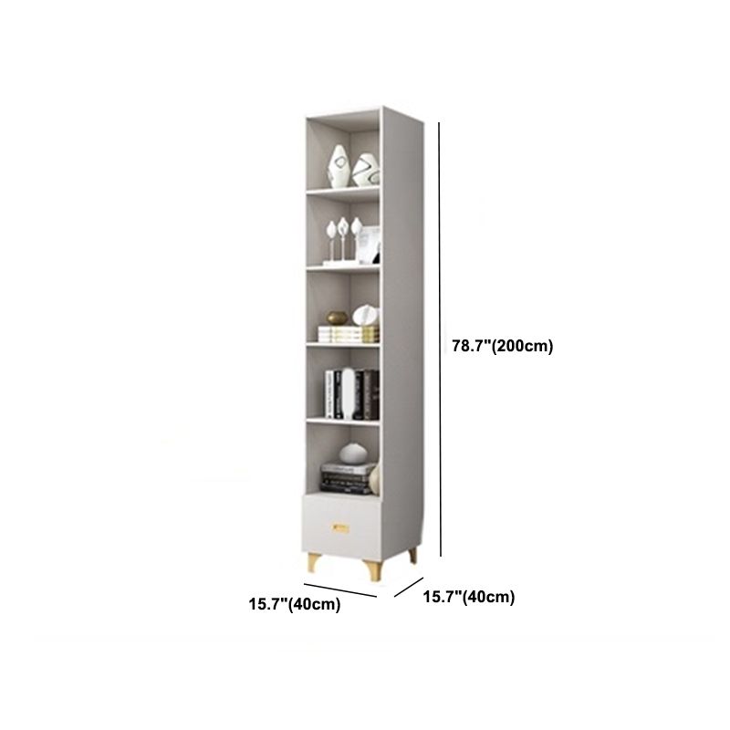 Modern Wooden Bookcase Standard Closed Back Bookshelf for Home Office