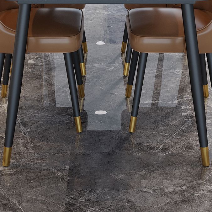 Industrial Kitchen Dinner Table Rectangle Stone 4 Legs Dining Table Clearhalo 'Dining Tables & Seating' 'Dining Tables' 'dining_table' 'furn' 'furn_dining_table' 'Furniture' 'Kitchen & Dining Furniture' 1200x1200_d98507de-750a-4733-801e-b6af1b7d50ad