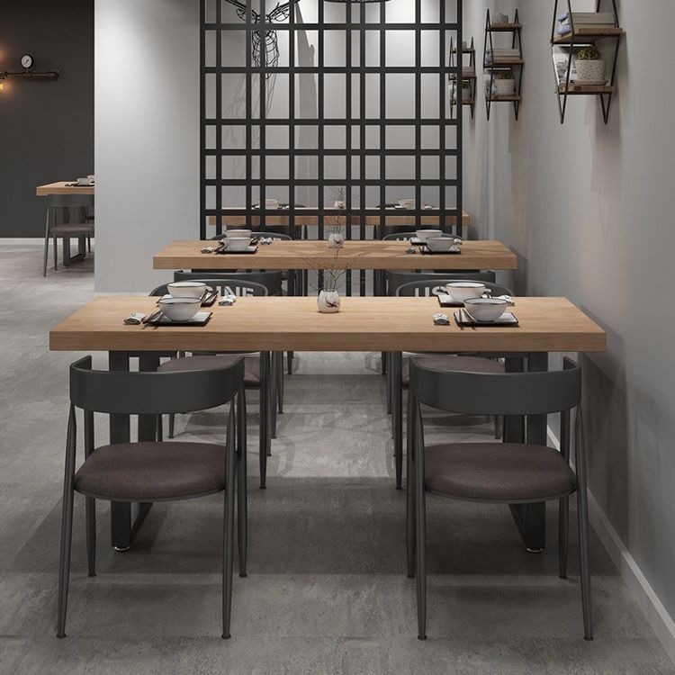 Kiefer Massivholz Esstisch Rechteck Esstisch mit doppelter Sockel