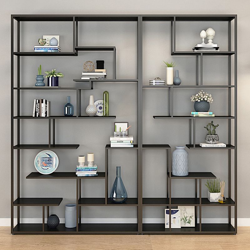 Modern Open Back Standard Bookshelf Metal Bookcase for Home Office Clearhalo 'Bookcases' 'furn' 'furn_bookcases' 'Furniture' 'Office Furniture' 1200x1200_d9866124-8195-405d-87cf-318835eaa31d