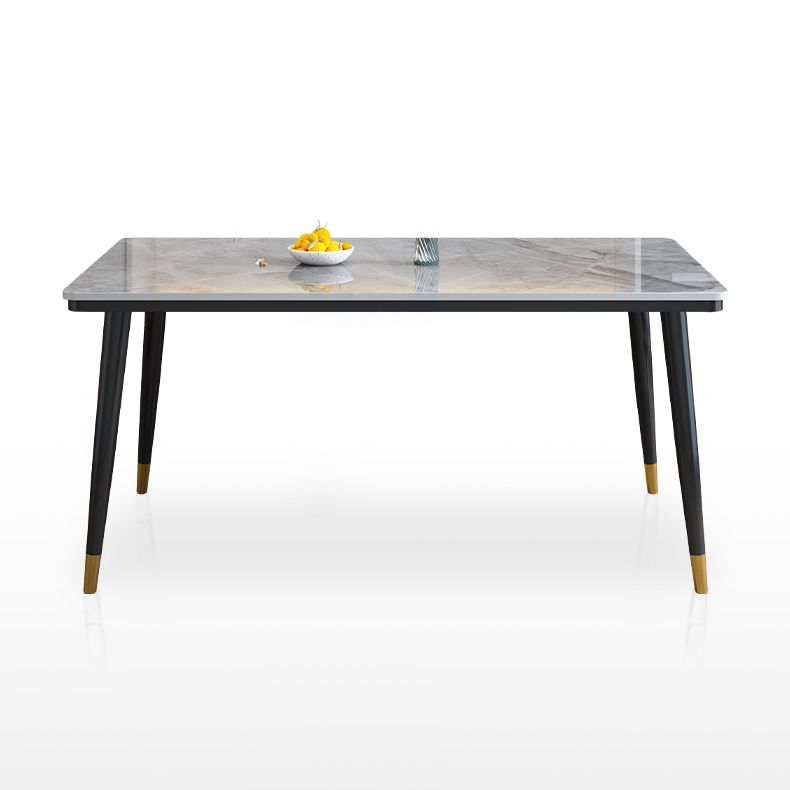 Sintered Stone Home Dining Table Modern Rectangle Table with 4 Legs