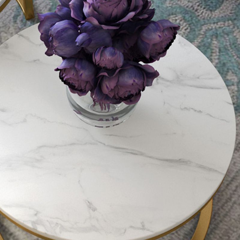 Slate Round Coffee Table Frame 2 Piece Nesting Tables for Living Room Clearhalo 'Coffee & Accent Tables' 'Coffee Tables' 'coffee_tables' 'furn' 'furn_coffee_tables' 'Furniture' 'Living Room Furniture' 1200x1200_d986c2dc-189e-47b8-8a9d-68a3513c85c8