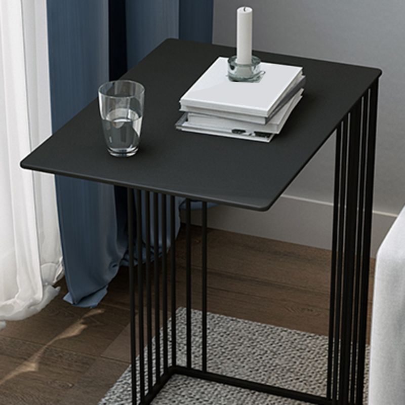 Mesa lateral rectangular de mediados de siglo C de metal C, 23.2 "de alto