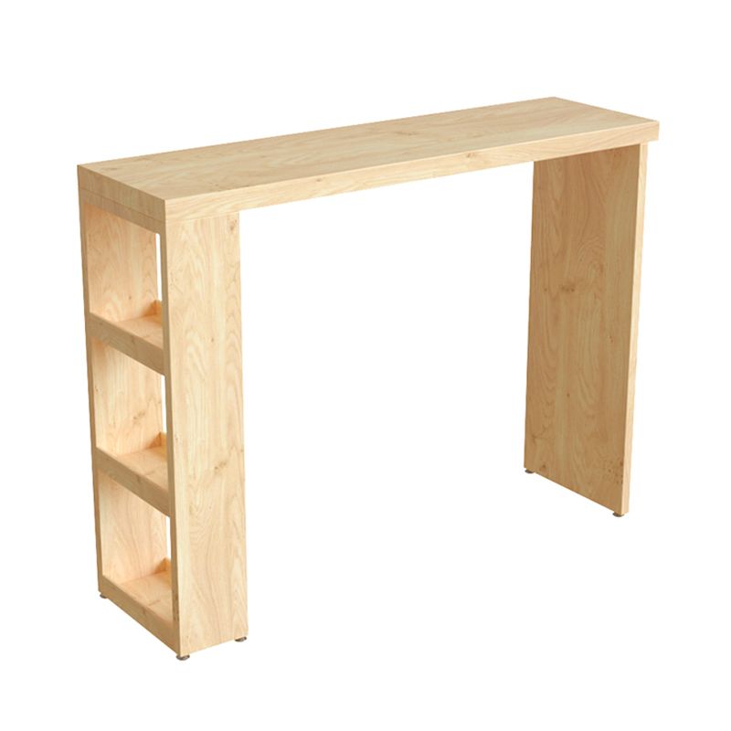 Ensemble de table de bar rectangulaire Glam, 1/3 pièces, table de bar et tabourets en bois massif naturel