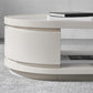 Table basse en bois ou table de bout abstraite avec 4 tiroirs de rangement