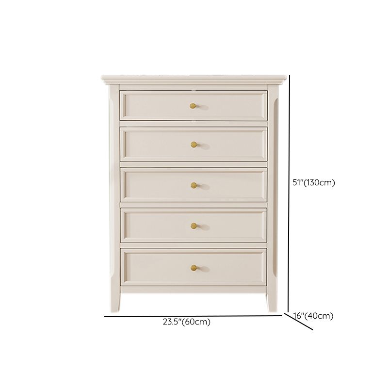 Wooden Storage Chest Dresser Classic Glam Dresser for Bedroom