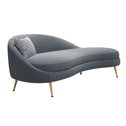 Scandinavian Solid Color Velvet Rolled Arms Tufted Chaise Chair Clearhalo 'Chairs & Seating' 'Chaise Lounge' 'chaise_lounge' 'furn' 'furn_chaise_lounge' 'Furniture' 'Living Room Furniture' 1200x1200_d98b33ae-9c7d-41de-a142-75c0d9b5bc46