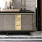Console multimédia contemporaine Console de meuble TV en bois avec tiroirs
