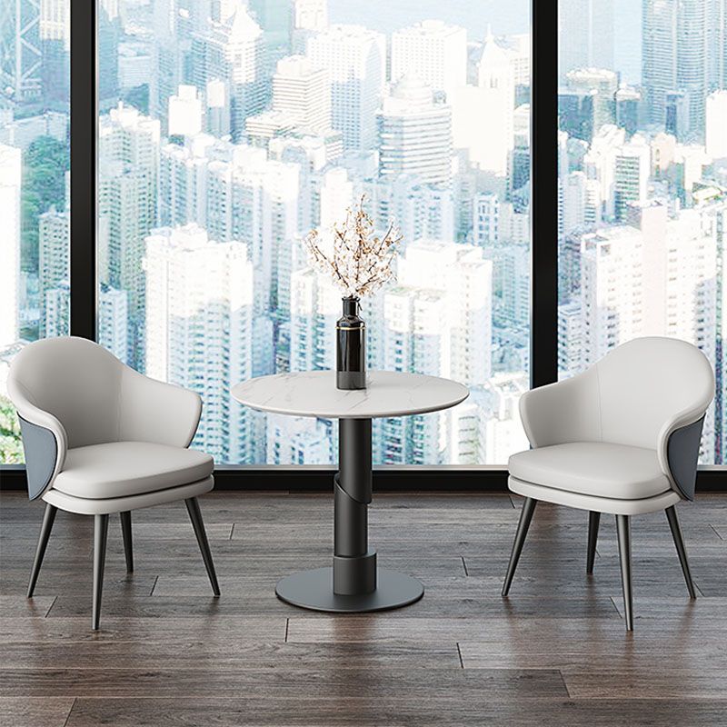 Nordic Style Metal Dining Chair Upholstered Arm Chair for Restaurant Use Clearhalo 'Dining Chairs' 'Dining Tables & Seating' 'dining_chair' 'furn' 'furn_dining_chair' 'Furniture' 'Kitchen & Dining Furniture' 1200x1200_d98b58e4-84f9-4dd1-95b0-4d0ea3ea48bb