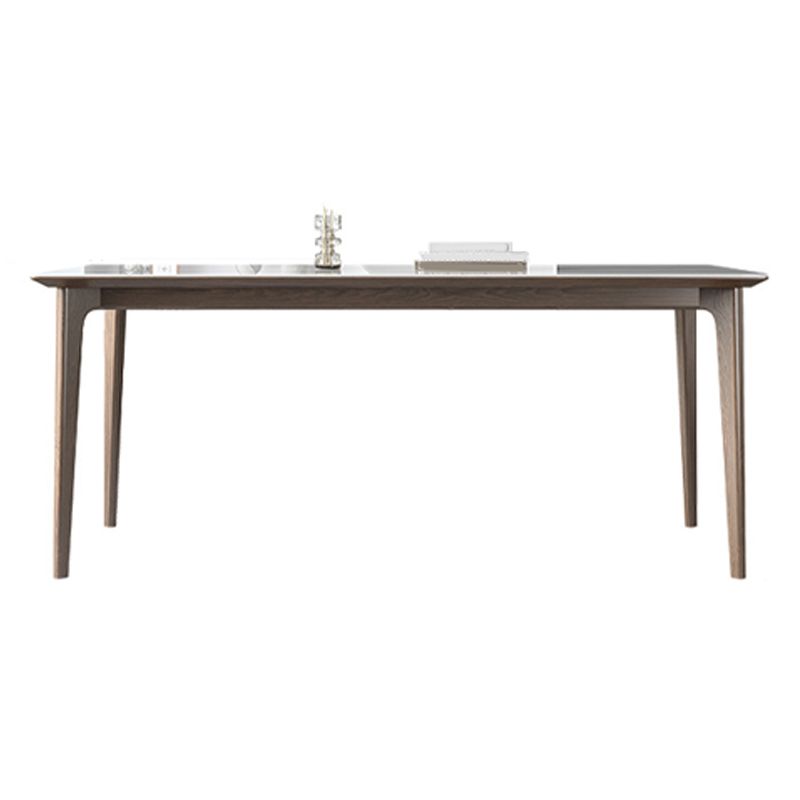 Modern Rectangle Dining Table Ash Wood Base Dining Table with 4 Legs