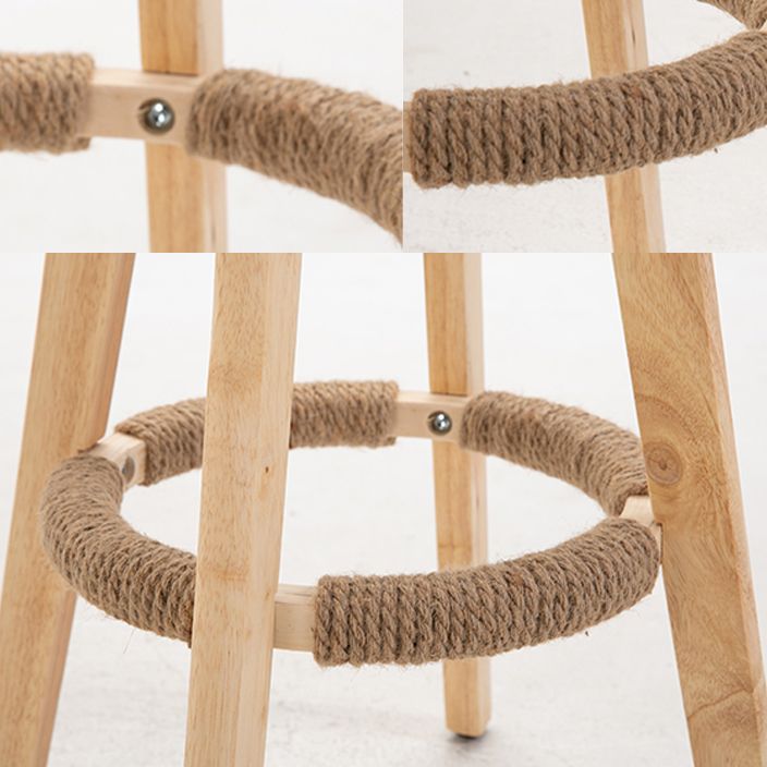 Modern Rotatable Backrest Counter Stool Wood Kitchen Bar Stool with Cushion Clearhalo 'Bar Furniture' 'Bar Stools' 'bar_stools' 'furn' 'furn_bar_stools' 'furniture_bar_stools' 'Kitchen & Dining Furniture' 'kitchen&dining_furn' 'kitchen' 'kitchen_furn' Furniture' 1200x1200_d98d079f-591a-4684-b539-776bd3a802a0