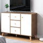 Contemporary TV Stand Console Wooden TV Stand with Drawers and Doors , 12" D X 31.5" H Clearhalo 'furn' 'furn_tv_stands_entertainment_centers' 'Furniture' 'Living Room Furniture' 'TV Stands & Entertainment Centers' 'TV Stands & Media Storage Furniture' 'tv_stands_entertainment_centers' 1200x1200_d98d0f3e-9628-4ce9-b711-5cceb77db9c7