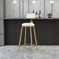 Scandinavian Armless Metal Frame Bar Stool Low Back Upholstered Bar Stool Clearhalo 'Bar Furniture' 'Bar Stools' 'bar_stools' 'furn' 'furn_bar_stools' 'Furniture' 'Kitchen & Dining Furniture' 1200x1200_d98d9942-cd29-4635-ab01-8e95cdcb2ae3