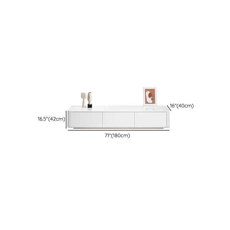 White TV Console Modern Cable Management Engineered Wood Media Console Clearhalo 'furn' 'furn_tv_stands_entertainment_centers' 'Furniture' 'Living Room Furniture' 'TV Stands & Entertainment Centers' 'TV Stands & Media Storage Furniture' 'tv_stands_entertainment_centers' 1200x1200_d9910490-4a9f-4baf-bb2e-fb0be597f002