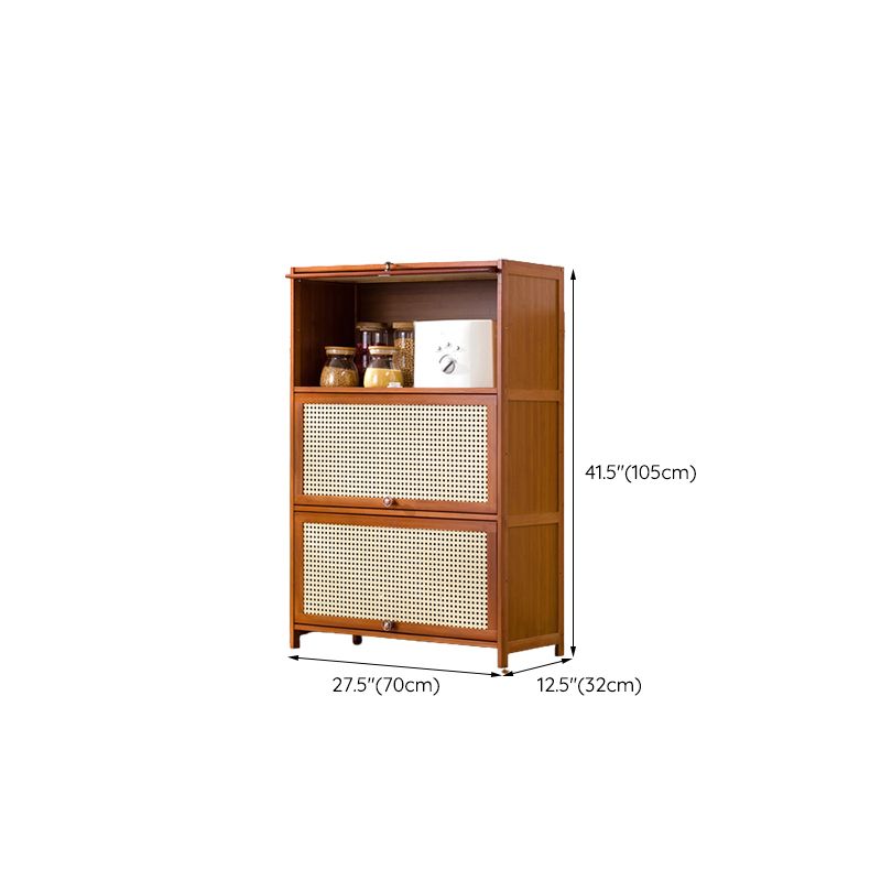 Mid-Century Modern Rectangle Cabinet with Wicker&Rattan Doors Clearhalo 'Cabinets & Chests' 'cabinets_chests' 'furn' 'furn_cabinets_chests' 'Furniture' 'Living Room Furniture' 1200x1200_d99146d4-ca58-48bd-b8b9-b62d3b9a957a