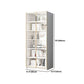 Modern Engineered Wood Bookshelf Standard Closed Back Vertical Bookcase with Doors