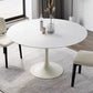 Round Dining Table Tulip Base Dining Table in White for Dining Room Clearhalo 'Dining Tables & Seating' 'Dining Tables' 'dining_table' 'furn' 'furn_dining_table' 'Furniture' 'Kitchen & Dining Furniture' 1200x1200_d99372d0-c382-484c-929a-53d9ecb4c24f