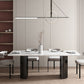 Metal Contemporary Double Pedestal Dining Table Sintered Stone Table for Dining Room Clearhalo ' dining_table' 'Dining Tables & Seating' 'Dining Tables' 'furn' 'furn_dining_table' 'Furniture' 'furniture_dining_table' 'Kitchen & Dining Furniture' 'kitchen&dining_furn' 'kitchen' 'kitchen_dining_table' 1200x1200_d993e552-71e0-4e17-b025-a99a78b86b3d
