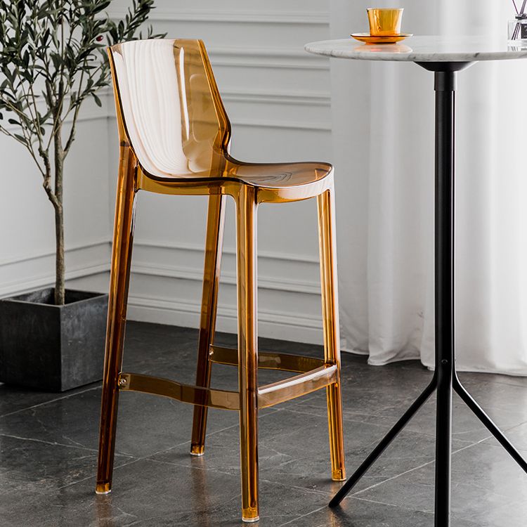 Sala de estar taburetes de bar acrílico silla contemporánea de la espalda baja