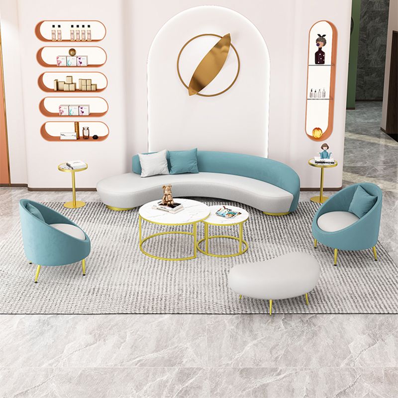 Canapé canapé incurvé contemporain pour le salon, appartement