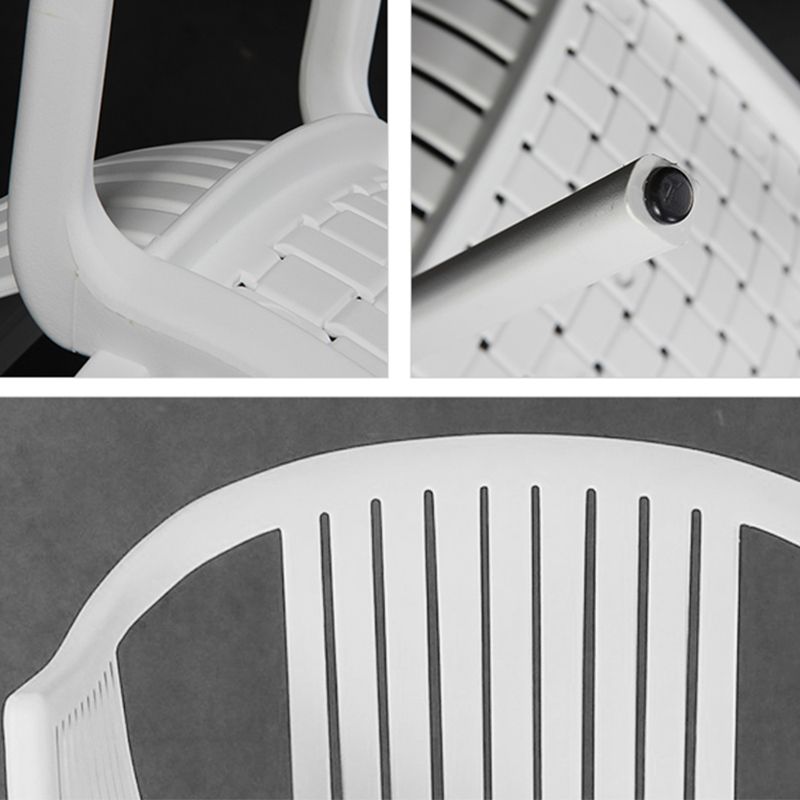 Scandinavian Dining Arm Chairs Plastic Slat Back Dining Armchair (Set of 4) Clearhalo ' kitchen&dining_furn' 'Dining Chairs' 'Dining Tables & Seating' 'dining_chair' 'furn' 'furn_dining_chair' 'Furniture' 'furniture_dining_chair' 'Kitchen & Dining Furniture' 'kitchen' 1200x1200_d9955d97-4f18-409c-a108-2ba371a115b9