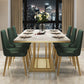 Glam Sintered Stone Top White Dining Table Rectangle Standard Dining Table with Pedestal Base Clearhalo ' dining_table' 'Dining Tables & Seating' 'Dining Tables' 'furn' 'furn_dining_table' 'Furniture' 'furniture_dining_table' 'Kitchen & Dining Furniture' 'kitchen&dining_furn' 'kitchen' 'kitchen_dining_table' 1200x1200_d99566cc-dcee-471a-a24b-ca4c2b7314e8