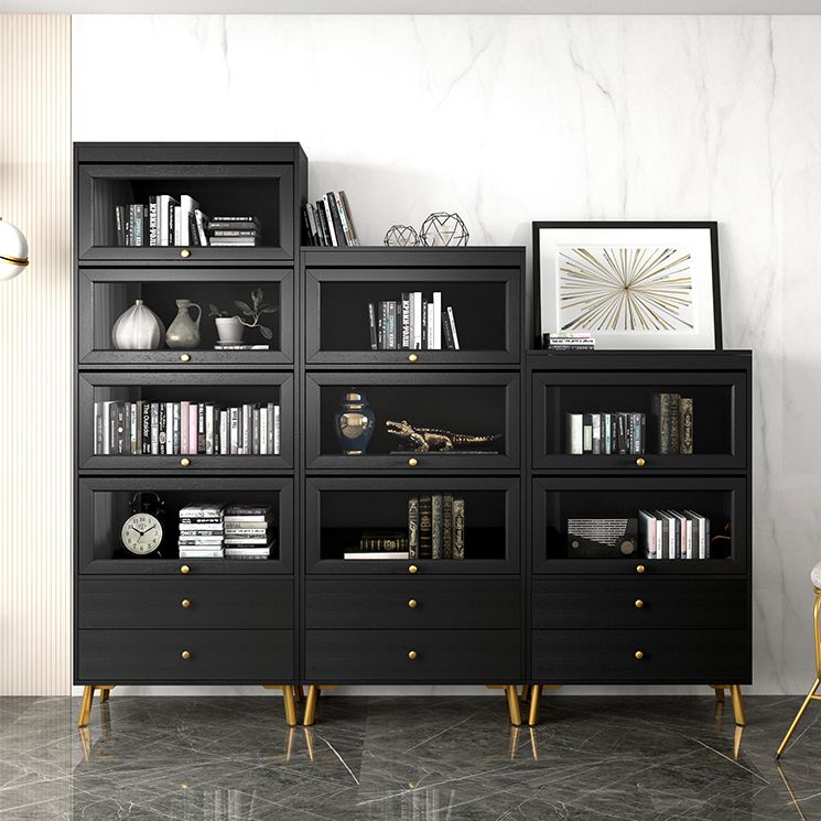 Modern Style Bookcase Standard Closed Back Wooden Bookshelf with Doors Clearhalo 'Bookcases' 'furn' 'furn_bookcases' 'Furniture' 'Office Furniture' 1200x1200_d9959197-4f8e-49ce-a94c-5da60b40030e