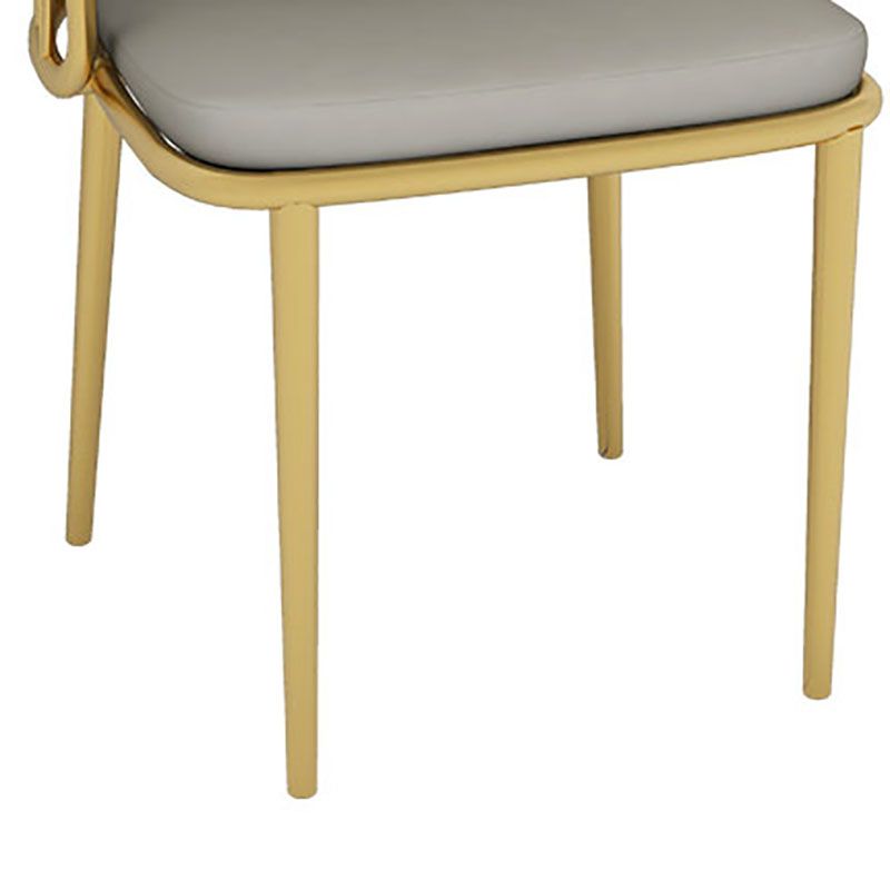 Glam Metal Dining Room Chairs Cross Back Side Chair for Restaurant Use Clearhalo ' kitchen&dining_furn' 'Dining Chairs' 'Dining Tables & Seating' 'dining_chair' 'furn' 'furn_dining_chair' 'Furniture' 'furniture_dining_chair' 'Kitchen & Dining Furniture' 'kitchen' 1200x1200_d998cea7-b3be-479c-b244-588a139d5703