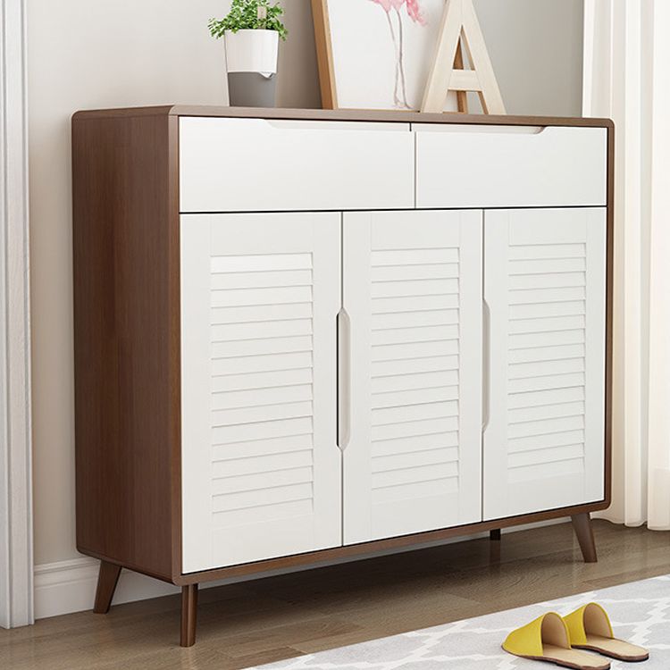 Contemporary Rubberwood Rectangle Cabinet with 2 Drawers Accent Cabinet Clearhalo 'Cabinets & Chests' 'cabinets_chests' 'furn' 'furn_cabinets_chests' 'Furniture' 'Living Room Furniture' 1200x1200_d99900b0-8dc5-414d-837d-65d2dfb831e7