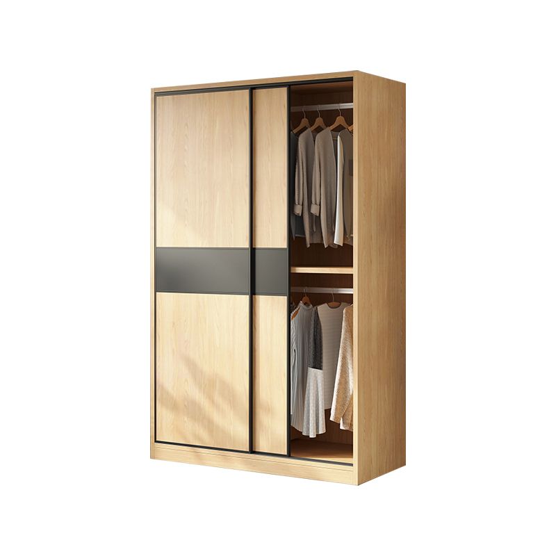 Modern Pine Solid Wood Wardrobe Freestanding Wardrobe with Soft Close Doors Clearhalo 'Armoires & Wardrobes' 'armoires_wardrobes' 'Bedroom Furniture' 'furn' 'furn_armoires_wardrobes' 'Furniture' 1200x1200_d9999b57-548a-4ee2-a099-7f8a970a1558