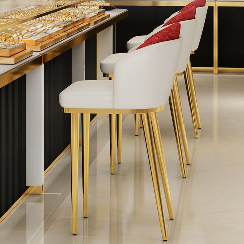 Nordic Design Upholstered Bar Stools for Home Armless Low Back Stools with Cushion Clearhalo 'Bar Furniture' 'Bar Stools' 'bar_stools' 'furn' 'furn_bar_stools' 'Furniture' 'furniture_bar_stools' 'Kitchen & Dining Furniture' 1200x1200_d999e2f8-3845-4594-8492-3e0e93072f15