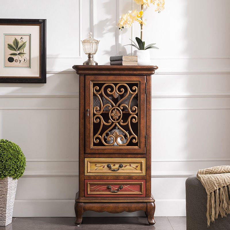 1- Door Wooden Cabinet, Rectangle Accent Cabinet with Drawers Clearhalo 'Cabinets & Chests' 'cabinets_chests' 'furn' 'furn_cabinets_chests' 'Furniture' 'Living Room Furniture' 1200x1200_d99b53e0-bdbf-4342-8cbf-df72561b3de0