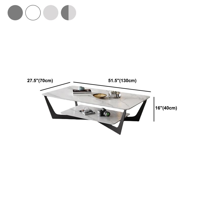 Slate Rectangular Coffee Table Minimalist Modern Coffee Table Clearhalo 'Coffee & Accent Tables' 'Coffee Tables' 'coffee_tables' 'furn' 'furn_coffee_tables' 'Furniture' 'Living Room Furniture' 1200x1200_d99cdbba-5e5c-4619-8fde-d6c8ec3043a3