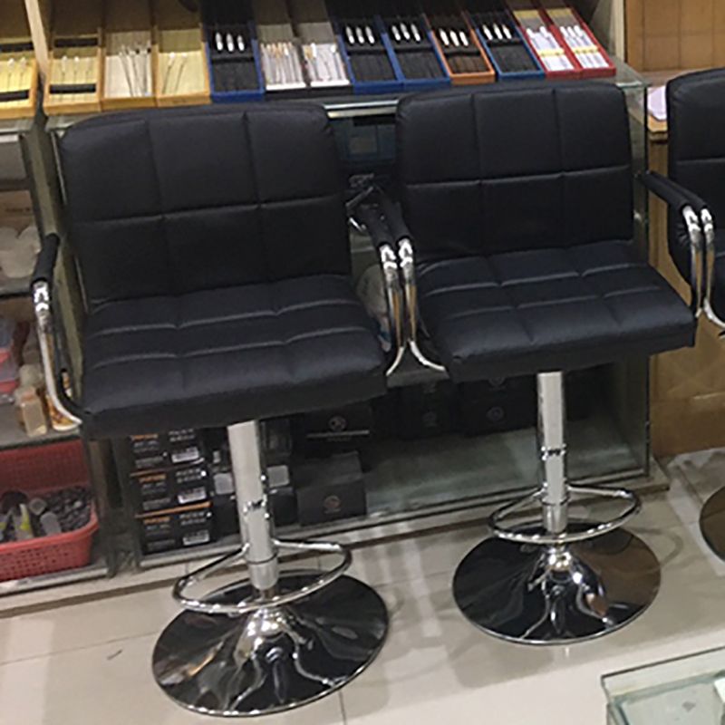 Modern Armrest Backrest Counter Stool Steel Cashier Bar Stool with Cushion Clearhalo 'Bar Furniture' 'Bar Stools' 'bar_stools' 'furn' 'furn_bar_stools' 'furniture_bar_stools' 'Kitchen & Dining Furniture' 'kitchen&dining_furn' 'kitchen' 'kitchen_furn' Furniture' 1200x1200_d99d47e0-ead6-4509-b83a-5742e8312438