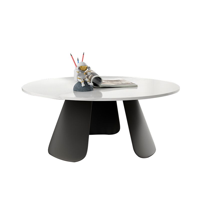 Slate and Metal Round 3 Legs Coffee Table Modern Table for Living Room Clearhalo 'Coffee & Accent Tables' 'Coffee Tables' 'coffee_tables' 'furn' 'furn_coffee_tables' 'Furniture' 'Living Room Furniture' 1200x1200_d99d5e95-8707-4e31-bf23-ef1ececed0d7