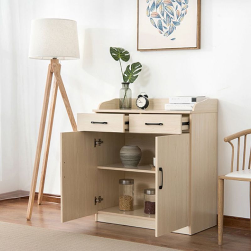 35.4" Tall 2 - Door and 2 - Drawer Accent Cabinet Faux Wood Storage Cabinet Clearhalo 'Cabinets & Chests' 'cabinets_chests' 'furn' 'furn_cabinets_chests' 'Furniture' 'Living Room Furniture' 1200x1200_d99d85ed-ec61-4307-9953-d141a60bc17b