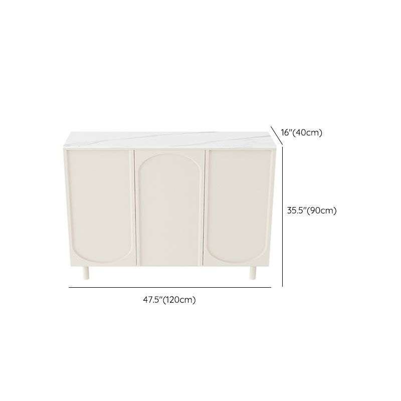 Contemporary Sideboard Stone Storage Sideboard Buffet with Doors for Dining Room Clearhalo 'buffet_sideboard' 'Buffets & Sideboards' 'furn' 'furn_buffet_sideboard' 'Furniture' 'Kitchen & Dining Furniture' 1200x1200_d99da1be-ddb6-46ae-9d2a-52955b179550