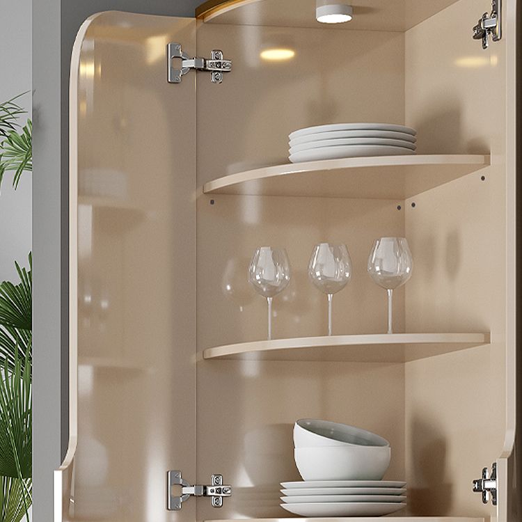 Scandinavian Bombe Accent Cabinet Solid Wood Side Cabinet in White Clearhalo 'Cabinets & Chests' 'cabinets_chests' 'furn' 'furn_cabinets_chests' 'Furniture' 'Living Room Furniture' 1200x1200_d9a03f56-7adc-4ef7-8d00-c831647e612f