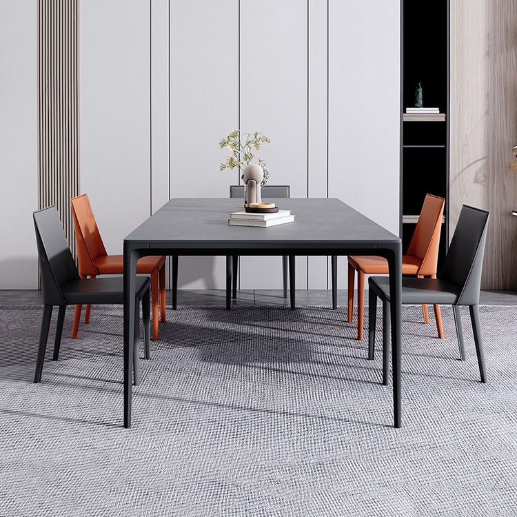 Modern 1/4/5/6 Pieces Aluminium Dinette Set with Sintered Stone Top Dining Table Set Clearhalo 'Dining Room Sets' 'Dining Tables & Seating' 'dining_room_set' 'furn' 'furn_dining_room_set' 'Furniture' 'furniture_dining_room_set' 'Kitchen & Dining Furniture' 1200x1200_d9a110e5-b90a-44c2-ac7b-e7ba0f54becf
