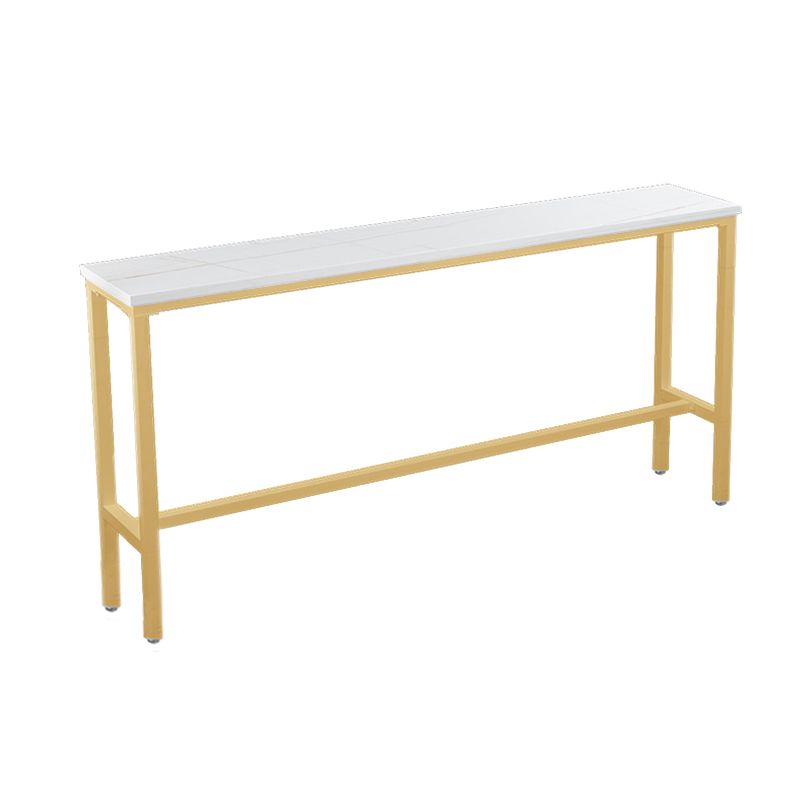Industrial Marble Bar Table with Rectangle Table Top Trestle Table - 42" H Clearhalo 'Bar Furniture' 'Bar Tables' 'bar_tables' 'furn' 'furn_bar_tables' 'Furniture' 'furniture_bar_tables' 'Kitchen & Dining Furniture' 1200x1200_d9a26481-85eb-44f1-a9f6-946bf9fa8c88