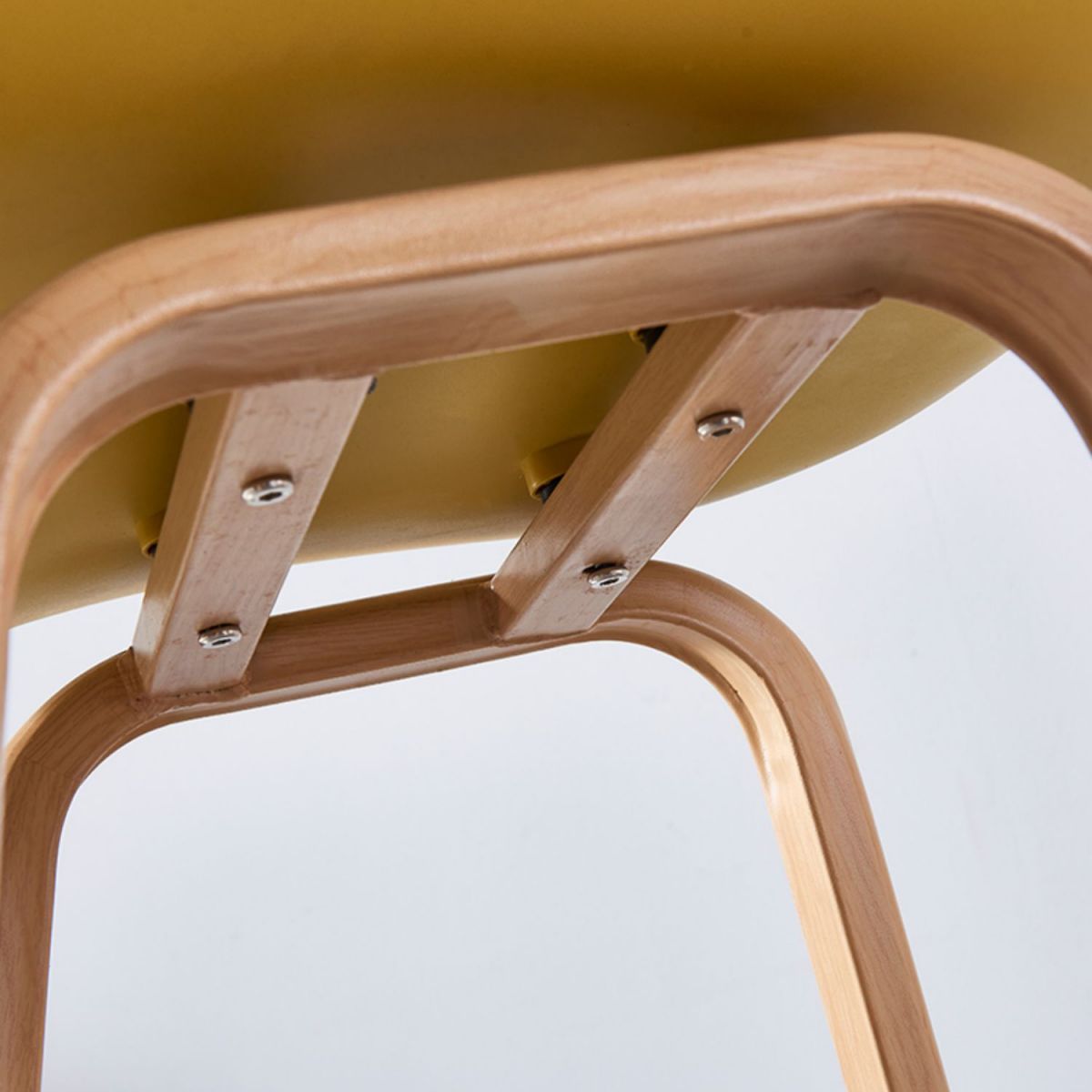 Contemporary Plastic Bucket Low Back Bar Stools with Metal Base