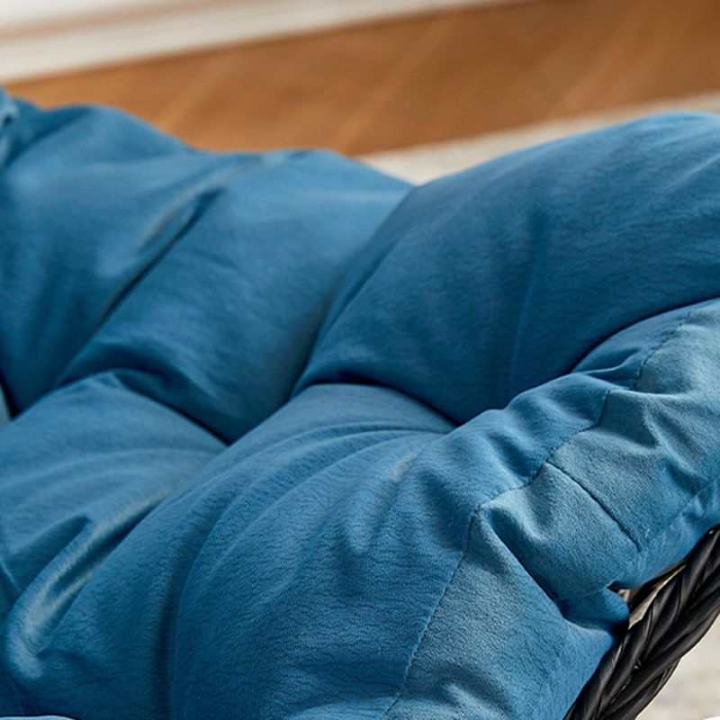 Rattan Rocking Chair Modern Wing Back Rocker Chair for Living Room