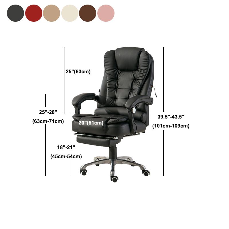 Sedia da ufficio contemporanea con base in metallo argentato Sedia da computer ergonomica direzionale