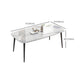 Modern Stone Rectangle Dining Table 4 Metal Legs for Dining Room Clearhalo 'Dining Tables & Seating' 'Dining Tables' 'dining_table' 'furn' 'furn_dining_table' 'Furniture' 'Kitchen & Dining Furniture' 1200x1200_d9abcfda-1861-43ee-8a5d-e84923436131