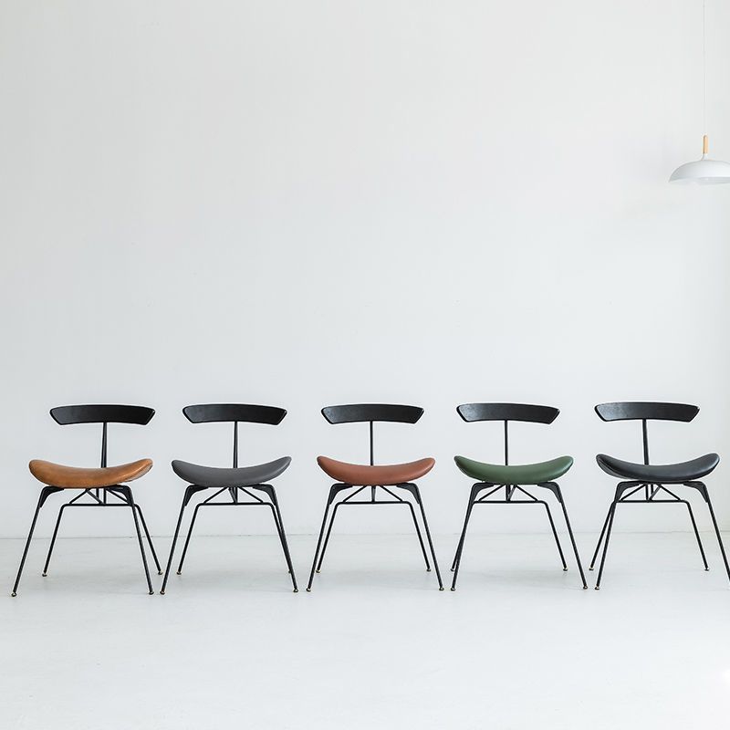 Sedie da pranzo senza braccio imbottite industriali.