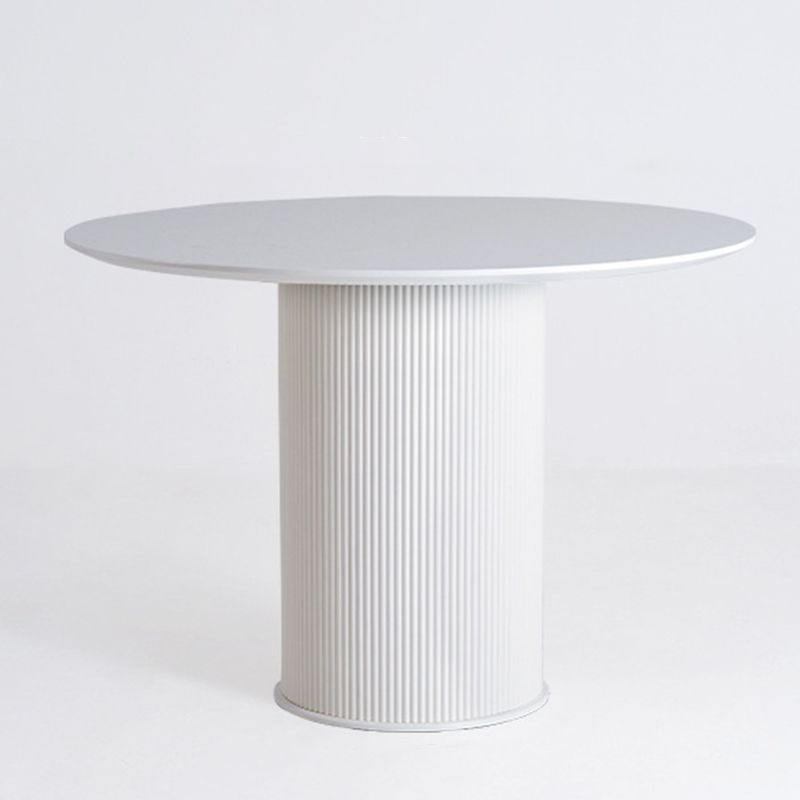 Simplicity Round Top Restaurant Table White Metal Base Dining Table Clearhalo 'Dining Tables & Seating' 'Dining Tables' 'dining_table' 'furn' 'furn_dining_table' 'Furniture' 'Kitchen & Dining Furniture' 1200x1200_d9ae2ea7-7d67-4792-a6ab-3e7ac2e024a5