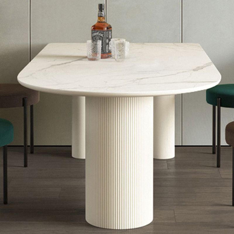 Metal Contemporary Free Form Table Sintered Stone Table for Dining Room Clearhalo ' dining_table' 'Dining Tables & Seating' 'Dining Tables' 'Furniture' 'furniture_dining_table' 'Kitchen & Dining Furniture' 'kitchen&dining_furn' 'kitchen' 'kitchen_dining_table' 1200x1200_d9ae396e-e358-4ce3-992a-cc72605d4028