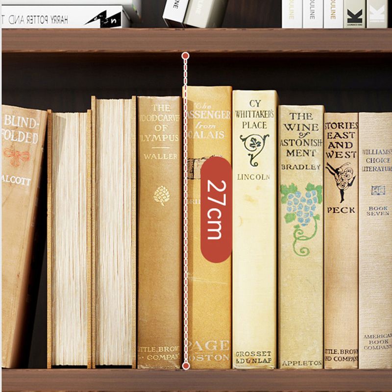 9.5"W Modern Wood Bookshelf Rectangular Shelves Bookcase for Living Room