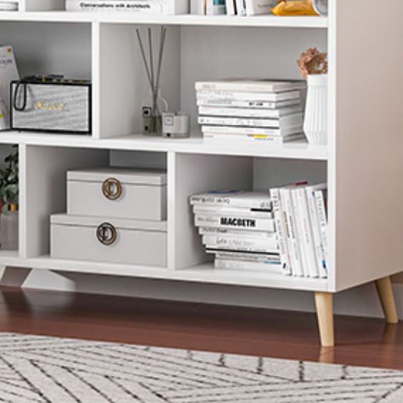 Estante de libros de madera de ingeniería moderna estante de estantería de espalda cerrada para sala de estudio