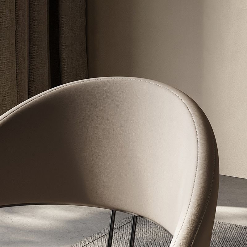 Dining Room Upholstered Chair Leather Open Back Armless Chair Clearhalo 'Dining Chairs' 'Dining Tables & Seating' 'dining_chair' 'furn' 'furn_dining_chair' 'Furniture' 'Kitchen & Dining Furniture' 1200x1200_d9b21cdf-f64c-40e9-a9ba-5f7d1d10b3c9